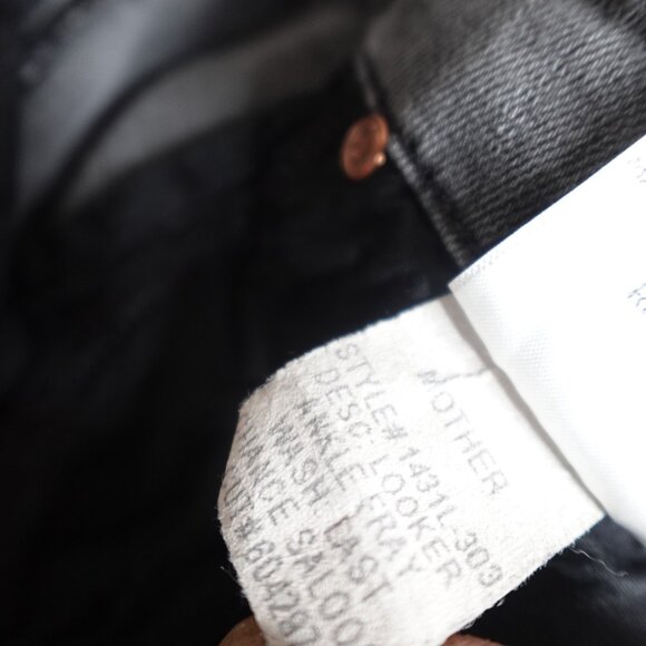 Mother Womens Jeans 28 Gray Looker Ankle Fray Made in USA - Picture 10 of 13